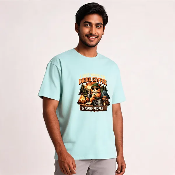 Drink_Coffee__Cotton_Graphic_Print_Round_Neck_T-Shirt