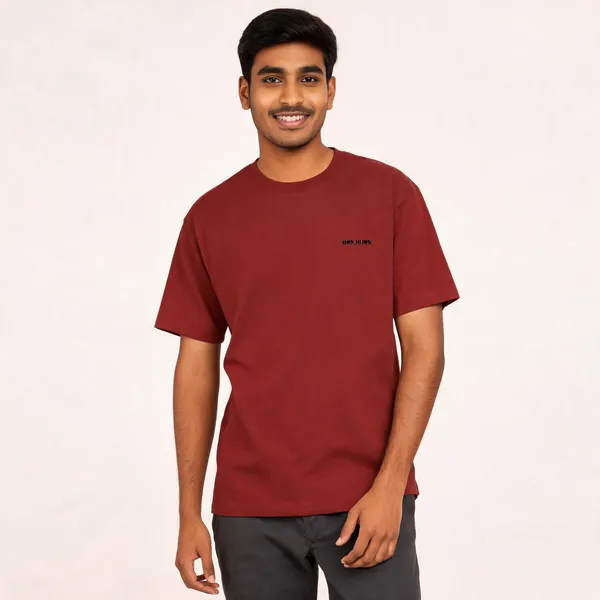 Dos_Hijos_Cotton_Crew_Neck_Chest_Print_T-Shirt