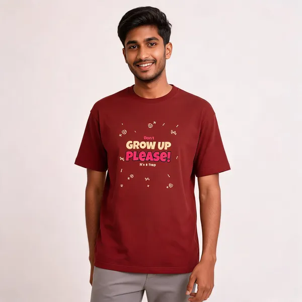 Don't_Grow_Up_Please_Cotton_Graphic_Print_Round_Neck_T-Shirt