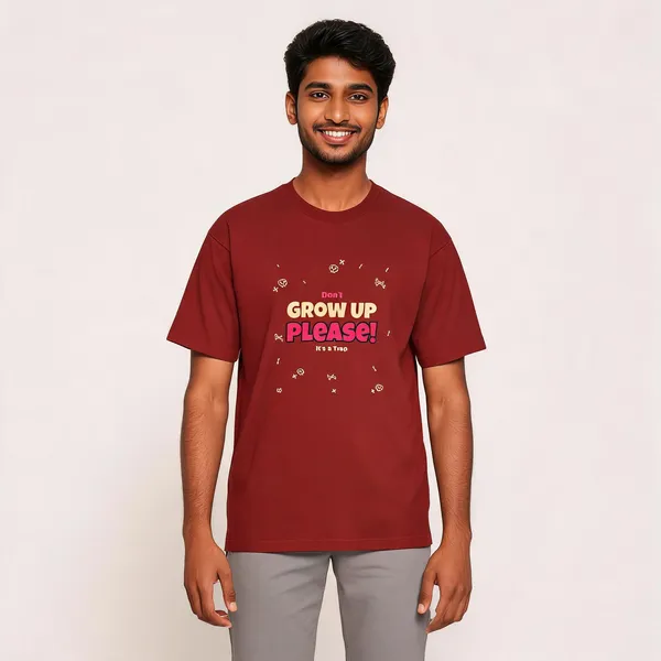 Don't_Grow_Up_Please_Cotton_Graphic_Print_Round_Neck_T-Shirt