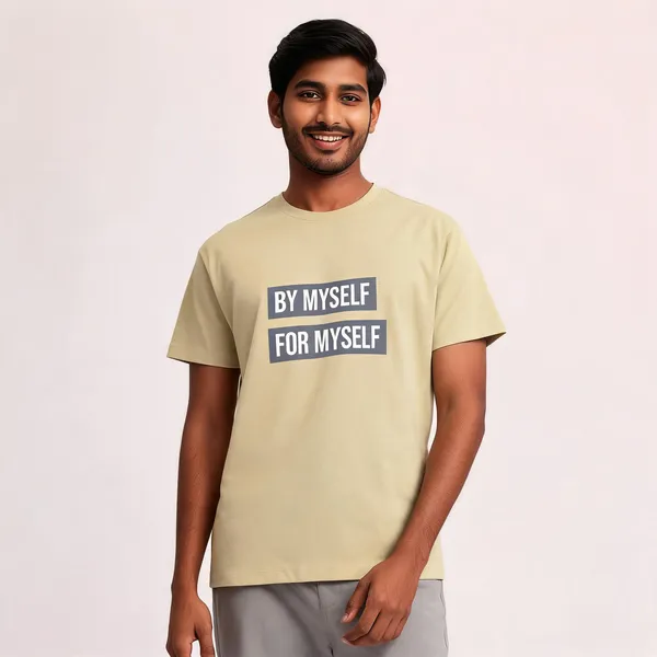 By_Myself_For_Myself_Cotton_Round_Neck_Graphic_Print_T-Shirt