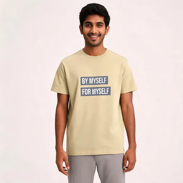 By_Myself_For_Myself_Cotton_Round_Neck_Graphic_Print_T-Shirt
