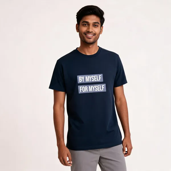 By_Myself_For_Myself_Cotton_Round_Neck_Graphic_Print_T-Shirt