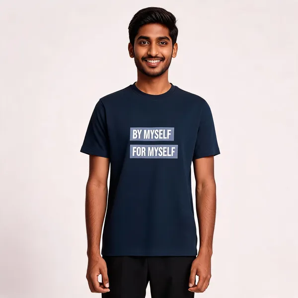By_Myself_For_Myself_Cotton_Round_Neck_Graphic_Print_T-Shirt