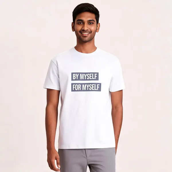 By_Myself_For_Myself_Cotton_Round_Neck_Graphic_Print_T-Shirt