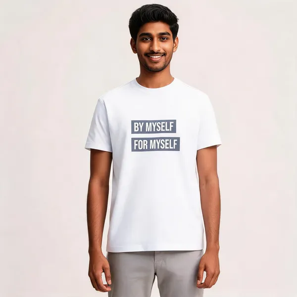 By_Myself_For_Myself_Cotton_Round_Neck_Graphic_Print_T-Shirt