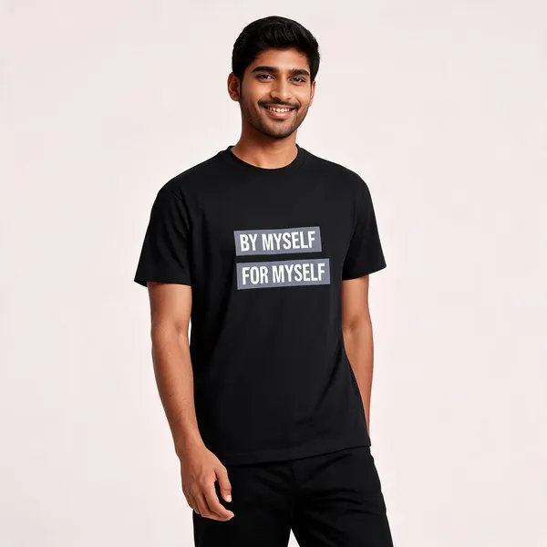 By_Myself_For_Myself_Cotton_Round_Neck_Graphic_Print_T-Shirt