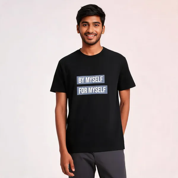 By_Myself_For_Myself_Cotton_Round_Neck_Graphic_Print_T-Shirt