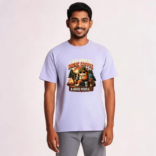 Drink_Coffee__Cotton_Graphic_Print_Round_Neck_T-Shirt