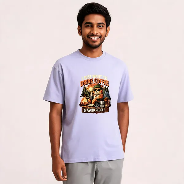 Drink_Coffee__Cotton_Graphic_Print_Round_Neck_T-Shirt