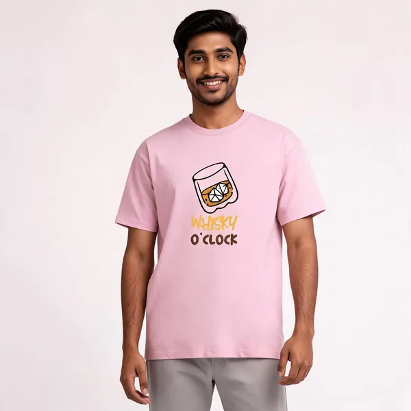 Whisky_O'Clock_Cotton_Round_Neck_Graphic_Print_T-Shirt