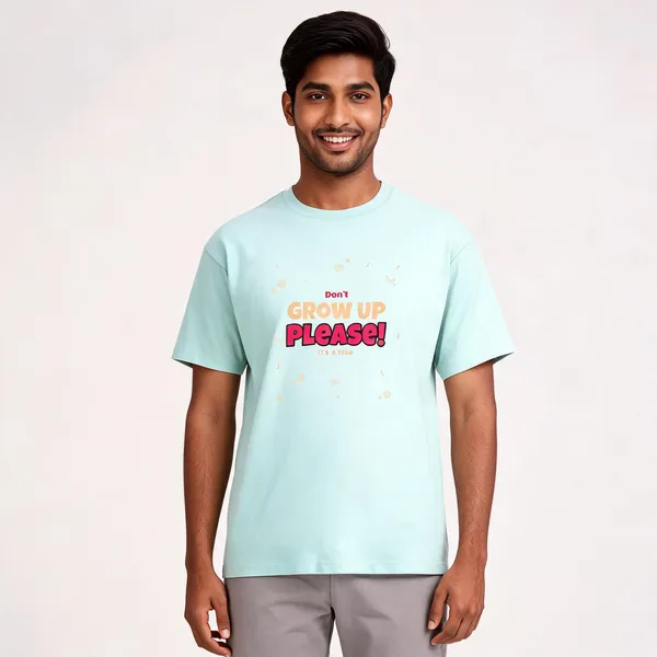 Don't_Grow_Up_Please_Cotton_Graphic_Print_Round_Neck_T-Shirt