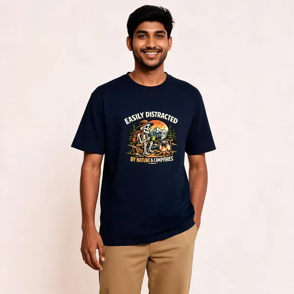 Easily_Distracted__CottonGraphic_Print_T-Shirt