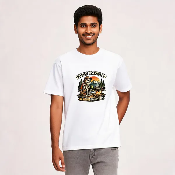 Easily_Distracted__CottonGraphic_Print_T-Shirt