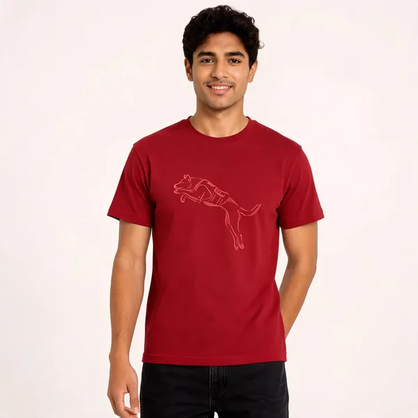 Flying_Dog_Cotton_Crew_Neck_Graphic_Print_T-Shirt