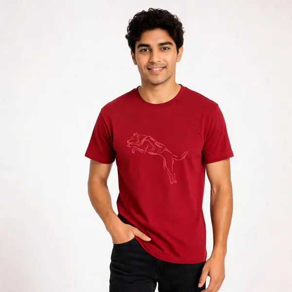 Flying_Dog_Cotton_Crew_Neck_Graphic_Print_T-Shirt