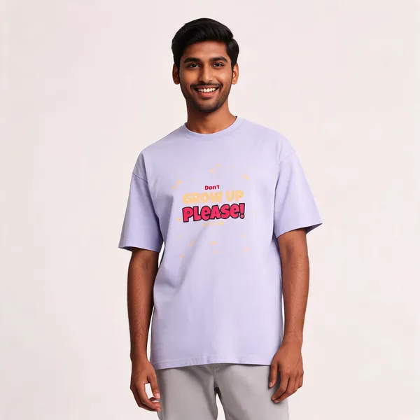 Don't_Grow_Up_Please_Cotton_Graphic_Print_Round_Neck_T-Shirt