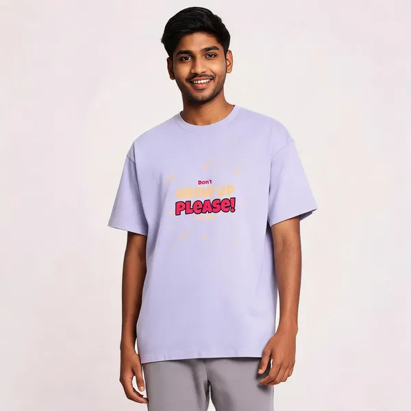 Don't_Grow_Up_Please_Cotton_Graphic_Print_Round_Neck_T-Shirt