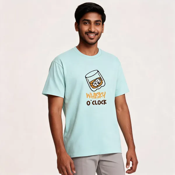 Whisky_O'Clock_Cotton_Round_Neck_Graphic_Print_T-Shirt