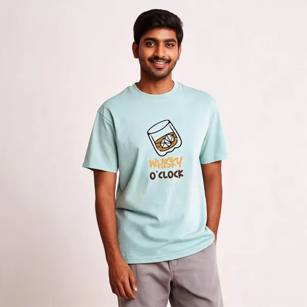Whisky_O'Clock_Cotton_Round_Neck_Graphic_Print_T-Shirt