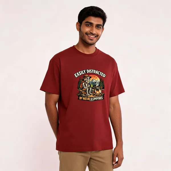 Easily_Distracted__CottonGraphic_Print_T-Shirt