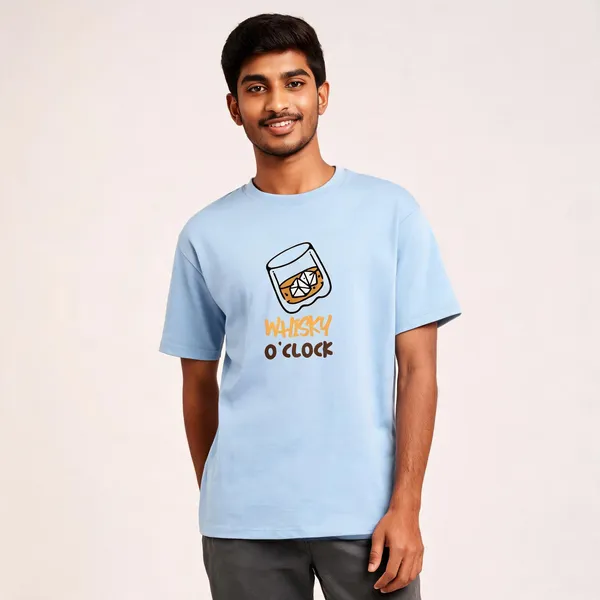 Whisky_O'Clock_Cotton_Round_Neck_Graphic_Print_T-Shirt