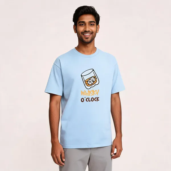 Whisky_O'Clock_Cotton_Round_Neck_Graphic_Print_T-Shirt