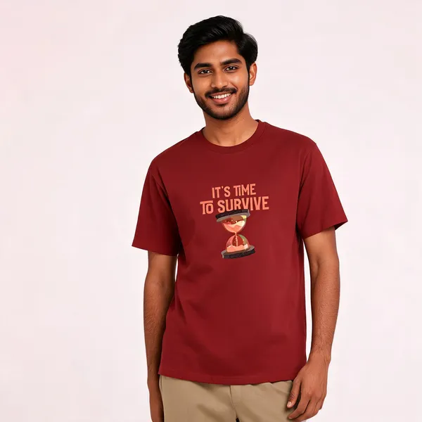 Its_Time_To_Survive_Cotton_Round_Neck_Graphic_Print_T-Shirt