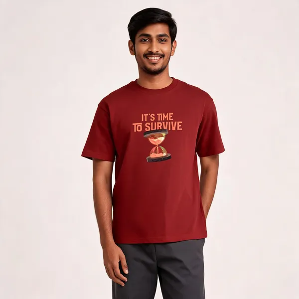 Its_Time_To_Survive_Cotton_Round_Neck_Graphic_Print_T-Shirt