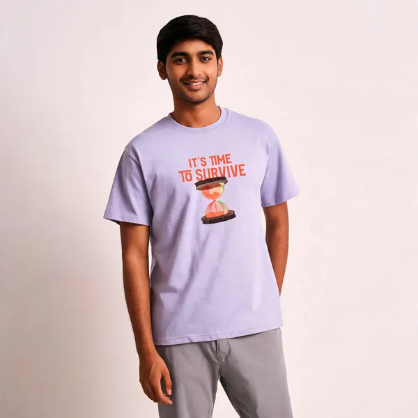 Its_Time_To_Survive_Cotton_Crew_Neck_Graphic_Print_T-Shirt