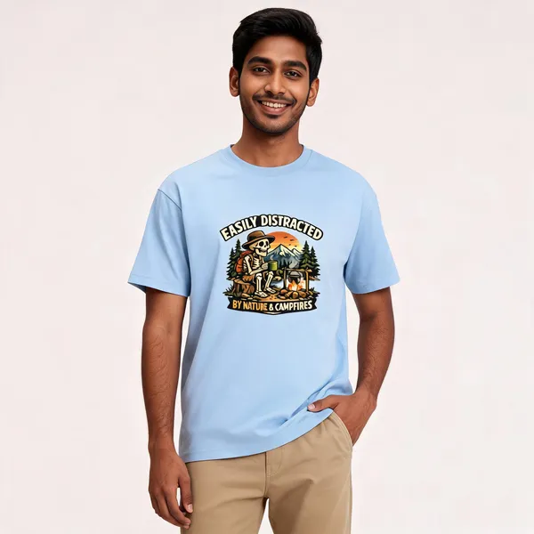 Easily_Distracted__CottonGraphic_Print_T-Shirt