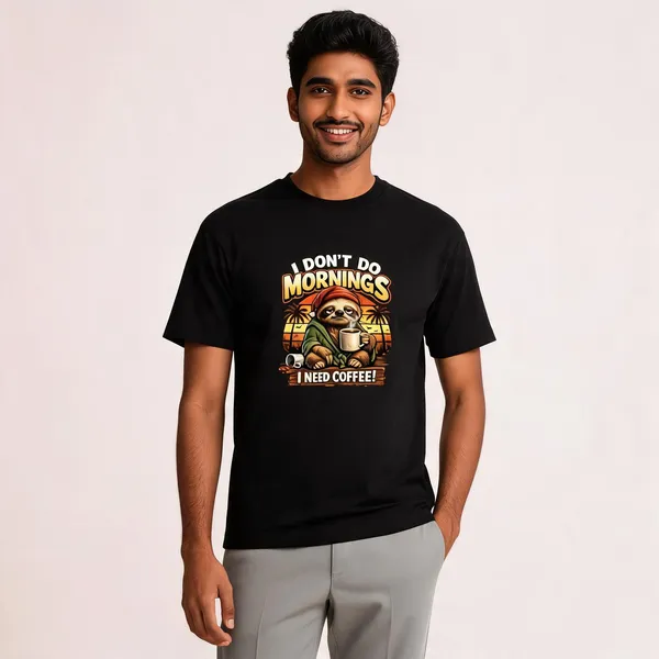 I_Need_Coffee_Cotton_Graphic_Print_T-Shirt