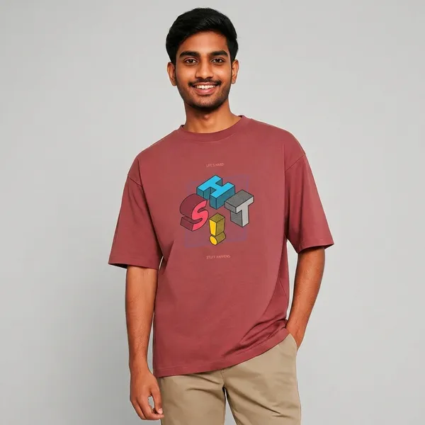SHIT_Cotton_Oversized_Graphic_Print_T-Shirt_For_Men