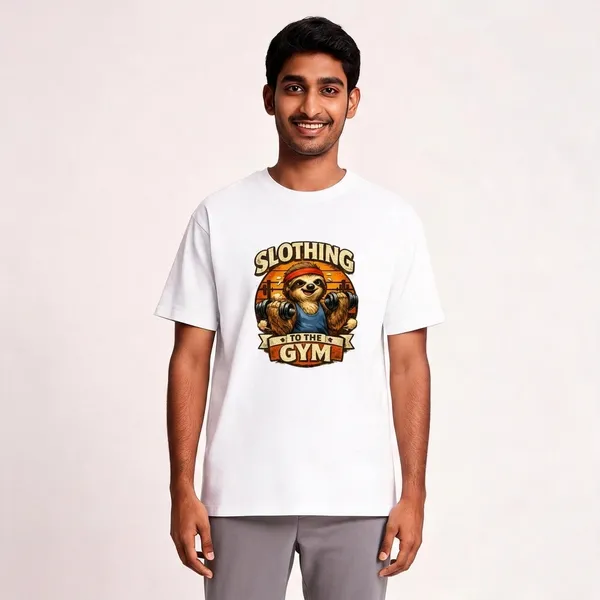 Slothing_To_The_Gym_Cotton_Graphic_Print_T-Shirt