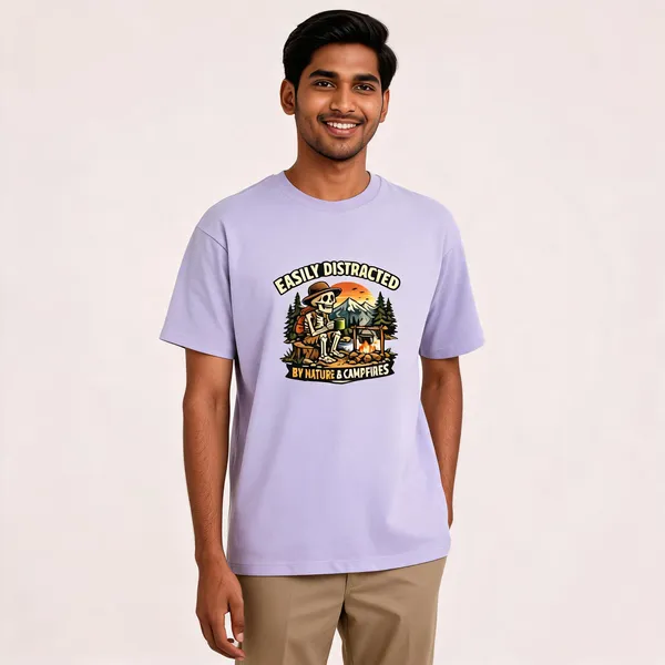 Easily_Distracted__CottonGraphic_Print_T-Shirt