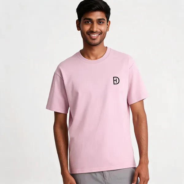 DH_Logo__Cotton_Logo_Round_Neck_T-Shirt_For_Men
