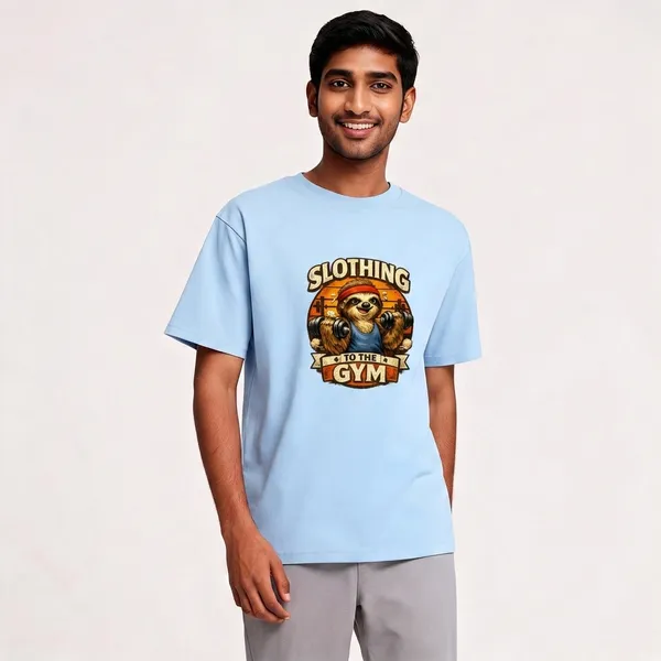 Slothing_To_The_Gym_Cotton_Graphic_Print_T-Shirt