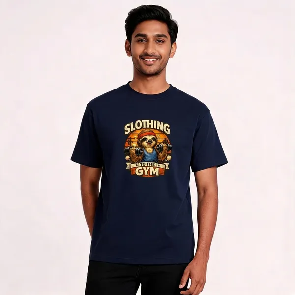 Slothing_To_The_Gym_Cotton_Graphic_Print_T-Shirt