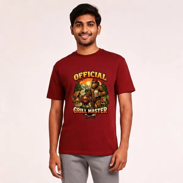 GrillMaster__Cotton_Round_Neck_Graphic_Print_T-Shirt