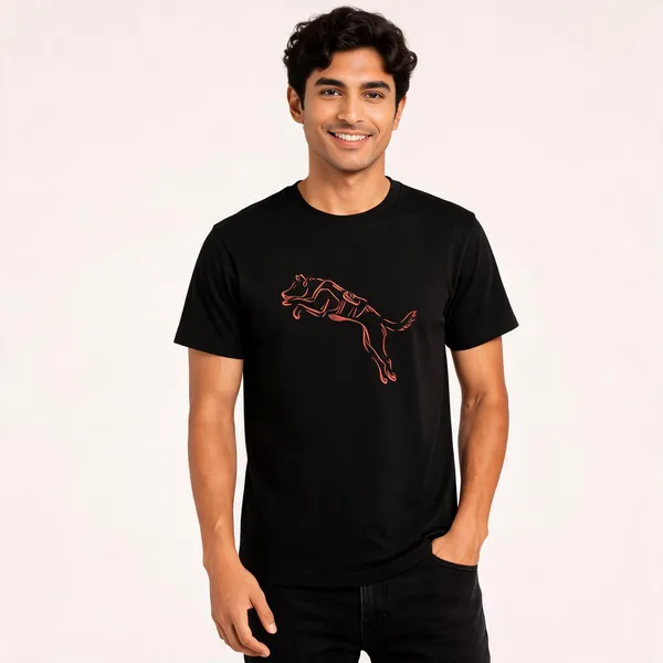 Flying_Dog__Cotton_Crew_Neck_Graphic_Print_T-Shirt