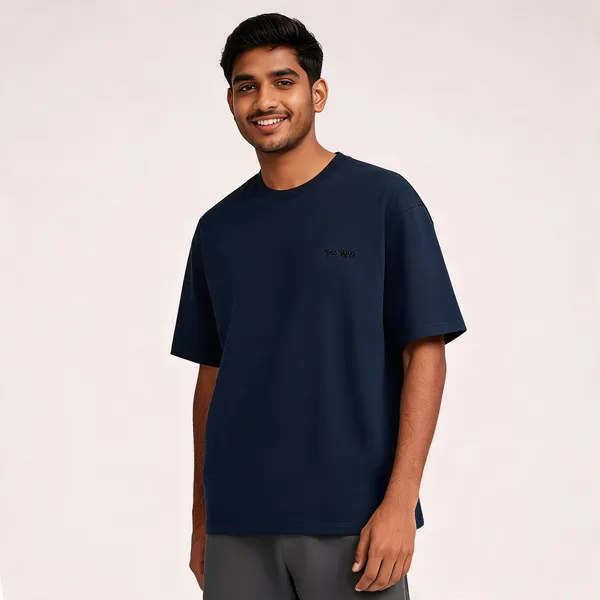 Dos_Hijos_Cotton_Crew_Neck_Chest_Print_T-Shirt