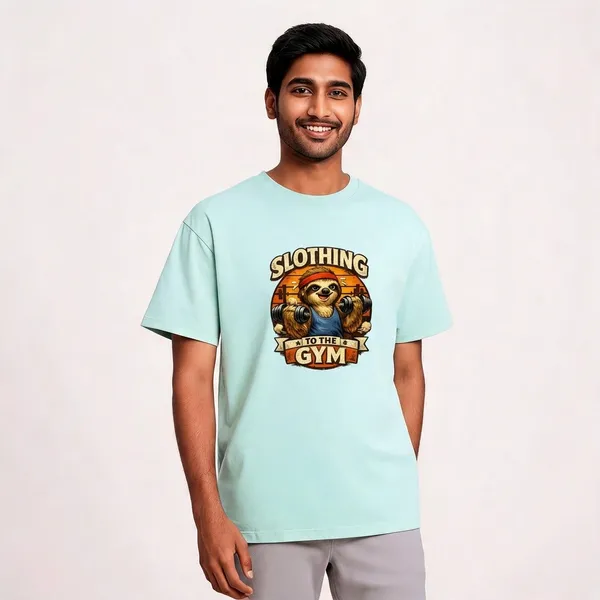 Slothing_To_The_Gym_Cotton_Graphic_Print_T-Shirt