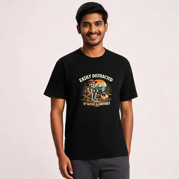 Easily_Distracted__CottonGraphic_Print_T-Shirt