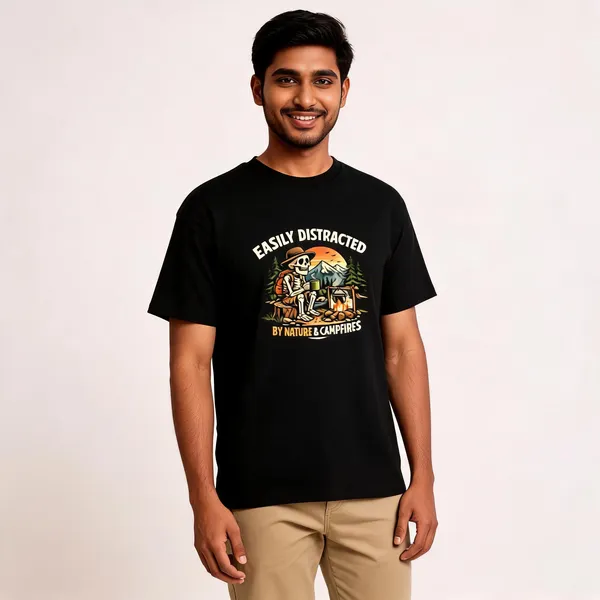 Easily_Distracted__CottonGraphic_Print_T-Shirt