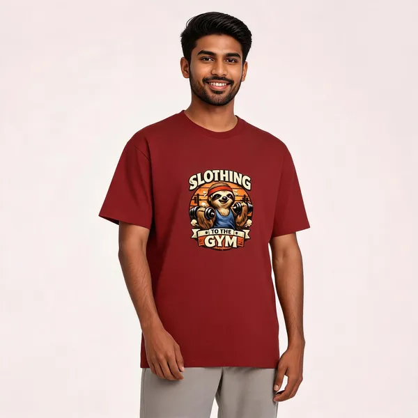Slothing_To_The_Gym_Cotton_Graphic_Print_T-Shirt