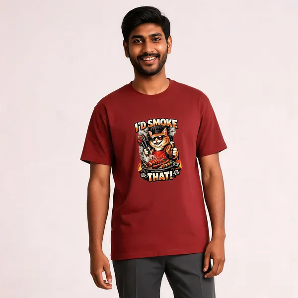 I'd_smoke_that__Cotton_Graphic_Print_T-Shirt