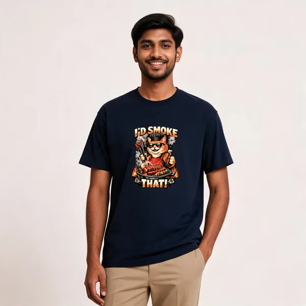I'd_smoke_that__Cotton_Graphic_Print_T-Shirt
