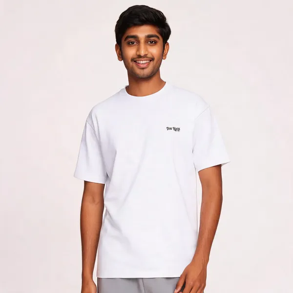 Dos_Hijos_Cotton_Crew_Neck_Chest_Print_T-Shirt