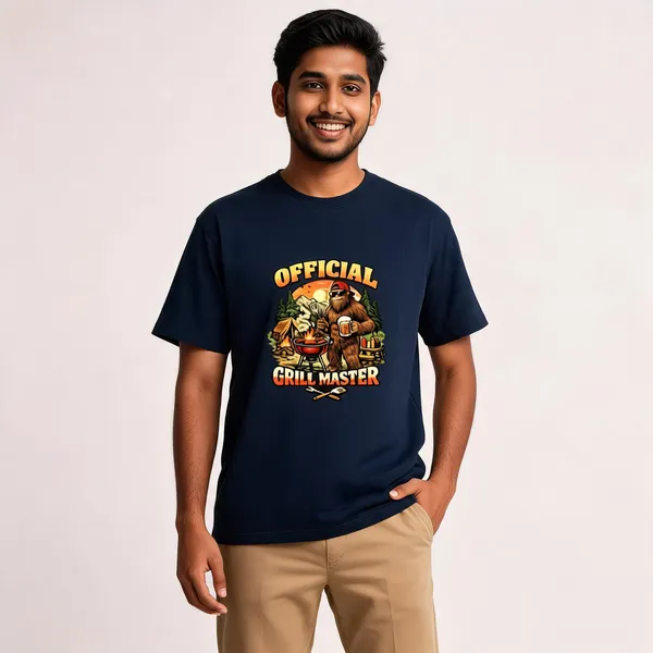 GrillMaster__Cotton_Round_Neck_Graphic_Print_T-Shirt