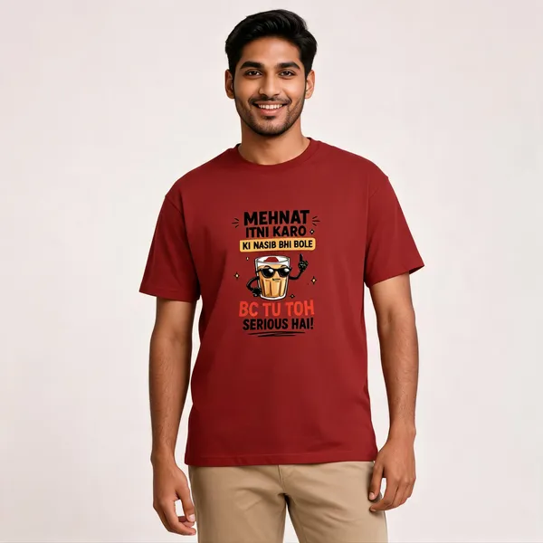 Mehnat_Karo__Cotton_Graphic_Print_Round_Neck_T-Shirt